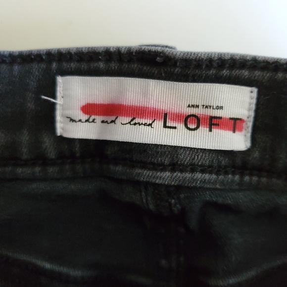 Loft Faded Black Legging Skinny Jeans Rocker Edgy - Picture 6 of 8